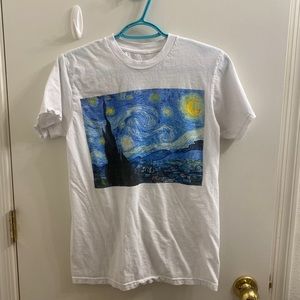 Starry night white t shirt size S